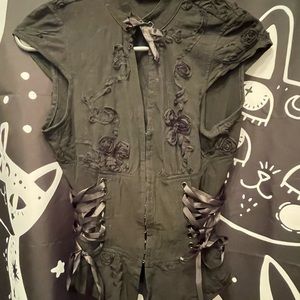 Lip Service Devil Dolls II Lonesome Tonight Black Cap Sleeve Top